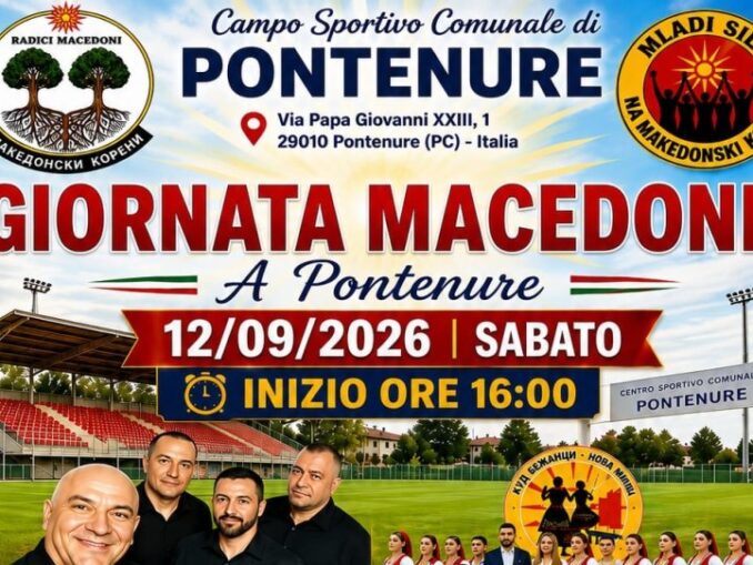Pontenure, musica e tradizioni il 12 settembre per la quarta Giornata Macedone