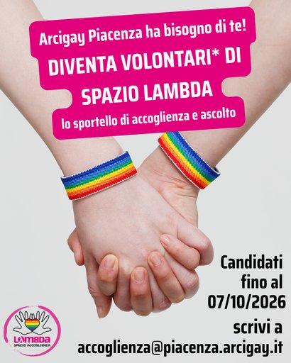 Uno sportello per le persone LGBT+, Arcigay cerca volontari