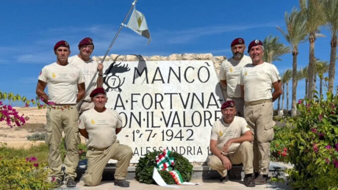 Da Piacenza a El Alamein, un lancio col paracadute per ricordare i Leoni della Folgore