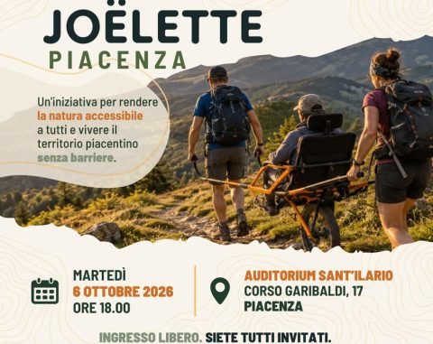 Il progetto “Pronti, partenza… Joelette! Piacenza” per favorire inclusione e l’accessibilità presentato il 6 ottobre all'Auditorium Sant’Ilario