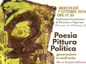 Poesia Pittura Politica, generazioni a confronto il 7 ottobre all'Auditorium della Fondazione
