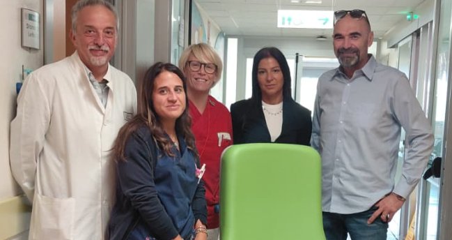 Pronto soccorso pediatrico, cinque nuove poltrone grazie alla donazione di Musetti