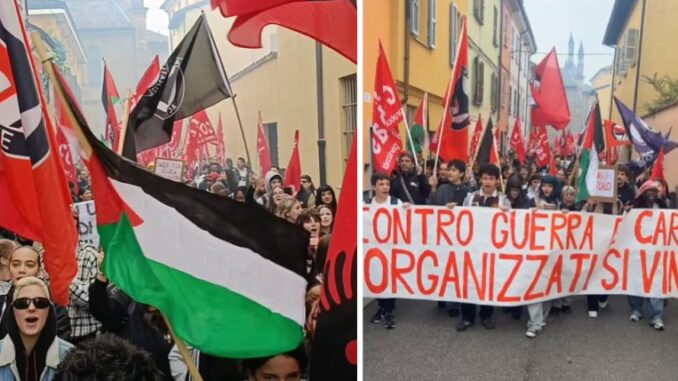 Sciopero, sindacati e collettivi in corteo per le strade cittadine: "Contro guerra e caro vita" FOTO e VIDEO