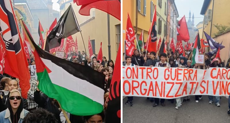 Sciopero, sindacati e collettivi in corteo per le strade cittadine: "Contro guerra e caro vita" FOTO e VIDEO